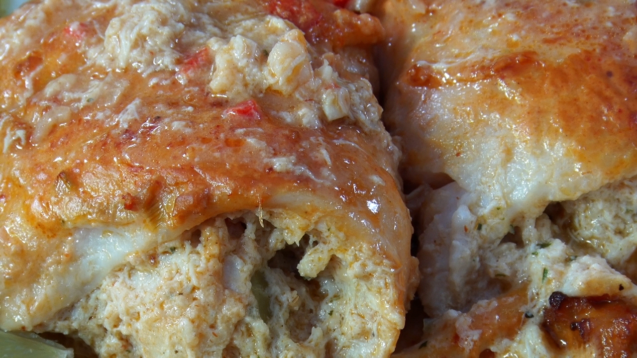 Shrimp & Crab Stuffed Fish with Lobster Gravy Part One Recipe BBQ Pit Boys